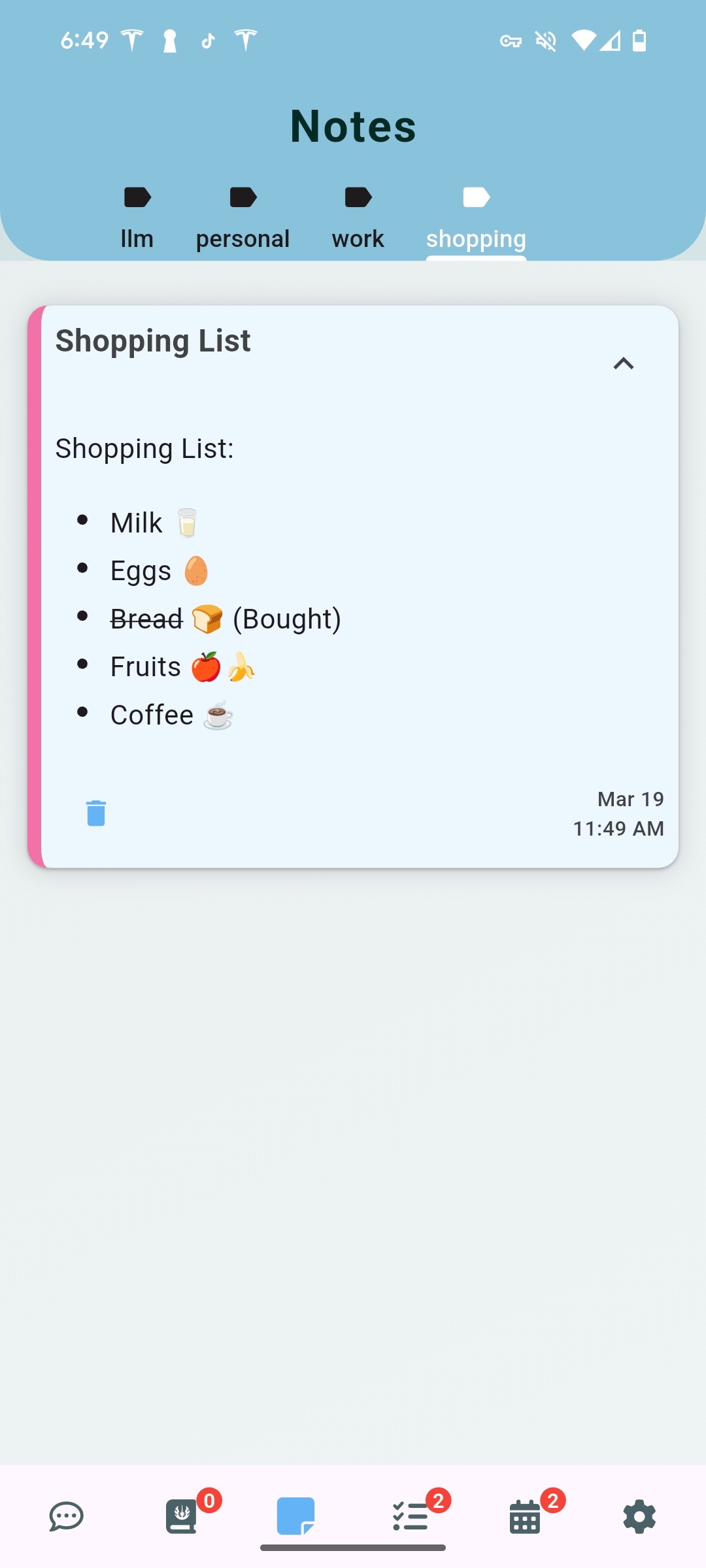 Memozy AI Assistant - Notes